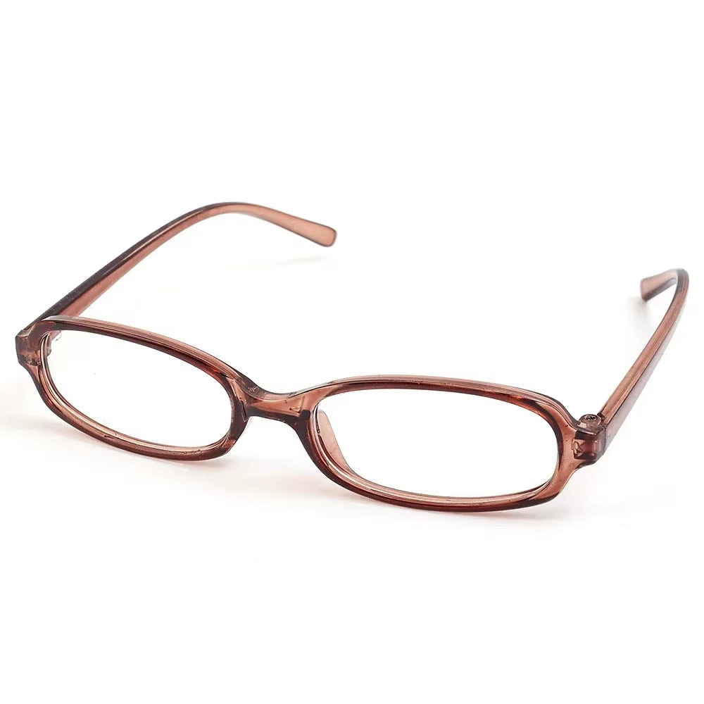 Y2K Women Retro Oval Square Glasses Red Green Frame Glass Eyewear Decorative Computer Anti-Blue Eyeglasses with Seaside Driving
